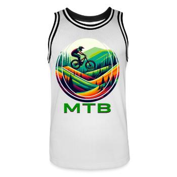 Vélo VTT - Maillot de basket Homme - blanc/noir - Devant - AI Model Male 185 dark (185cm)