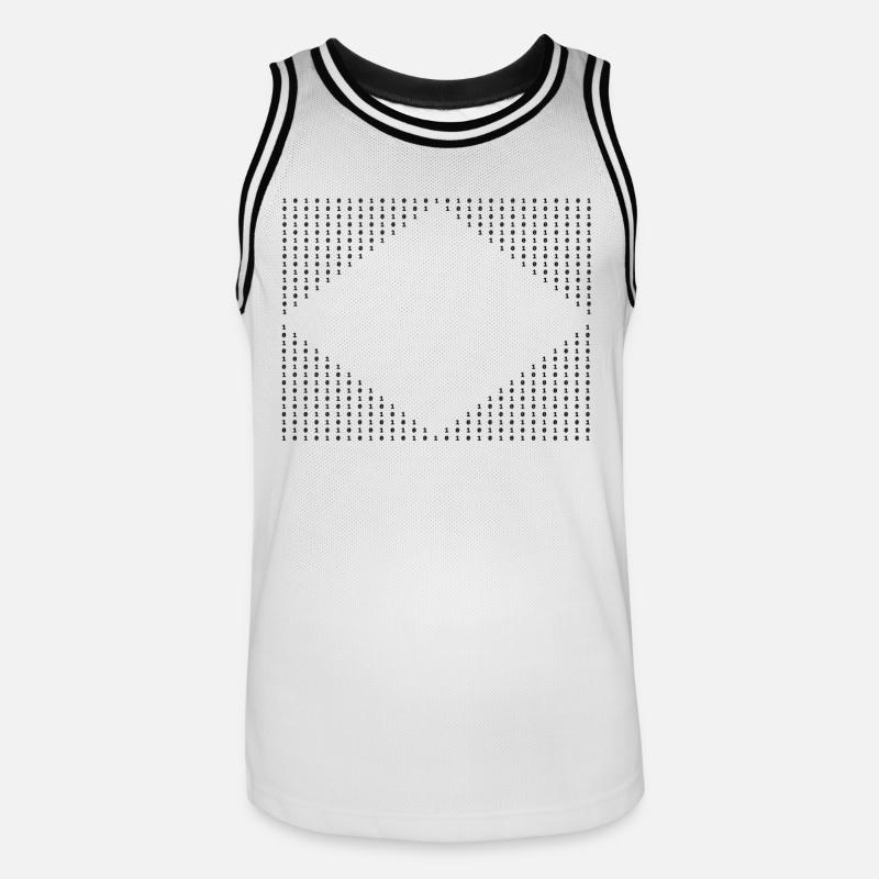 number pattern - Men's Basketball Jersey - white/black