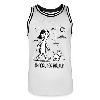 Bouledogue français Chien de compagnie Amoureux des animaux - Maillot de basket Homme - blanc/noir - Devant - AI Model Male 185 dark (185cm)