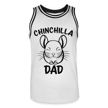 Chinchilla disant papa drôle Chinchilla cadeau - Maillot de basket Homme - blanc/noir - Devant - AI Model Male 185 dark (185cm)
