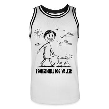 Labrador Pet Dog Animal Lover - Men's Basketball Jersey - white/black - Front - AI Model Male 185 dark (185cm)