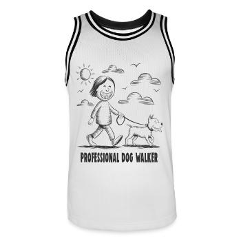 Pitbull Pet Dog Animal Lover - Men's Basketball Jersey - white/black - Front - AI Model Male 185 dark (185cm)