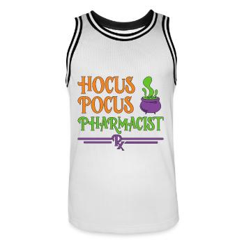 Pharmacist Halloween - Men's Basketball Jersey - white/black - Front - AI Model Male 185 dark (185cm)
