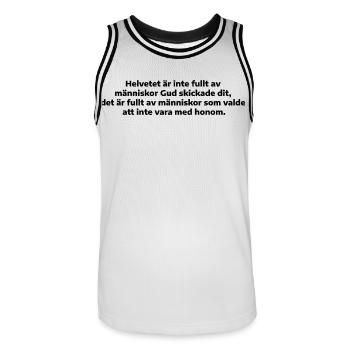Choix humain - Maillot de basket Homme - blanc/noir - Devant - AI Model Male 185 dark (185cm)