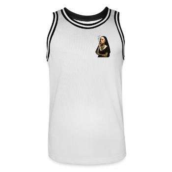 G' Nun - Men's Basketball Jersey - white/black - Front - AI Model Male 185 dark (185cm)