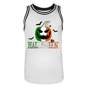 Halloween Irland - Männer Basketball-Trikot - Weiß/Schwarz - Vorne - AI Model Male 185 dark (185cm)