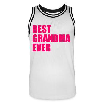 Best grandma ever - Männer Basketball-Trikot - Weiß/Schwarz - Vorne - AI Model Male 185 dark (185cm)