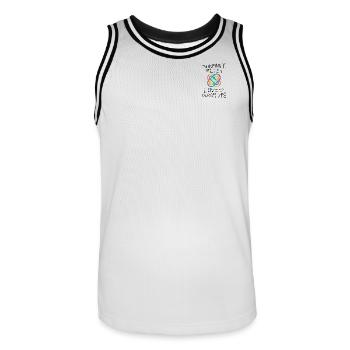 INFINITY No.2 - Männer Basketball-Trikot - Weiß/Schwarz - Vorne - AI Model Male 185 dark (185cm)