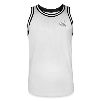 Biene - Männer Basketball-Trikot - Weiß/Schwarz - Vorne - AI Model Male 185 dark (185cm)