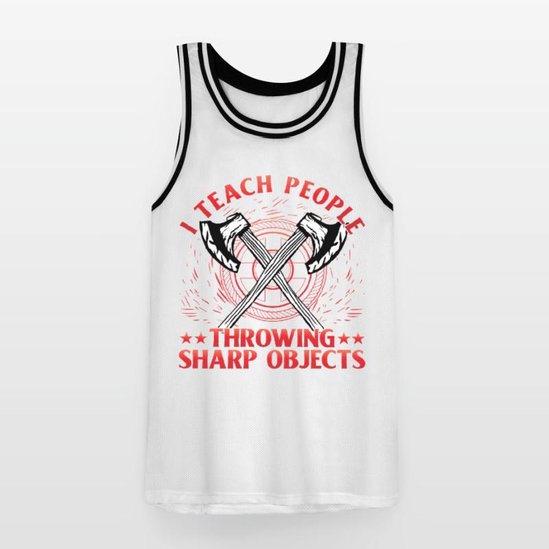 I teach people throwing Sharp Objects Axe Throwing Männer Basketball-Trikot