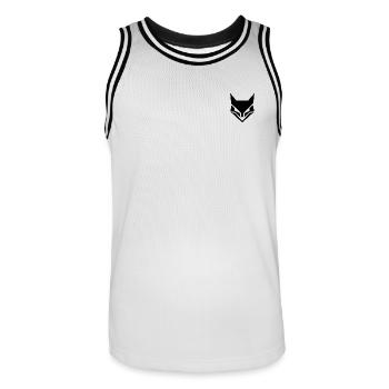 DLSign Symbol transparent 2 - Men's Basketball Jersey - white/black - Front - AI Model Male 185 dark (185cm)