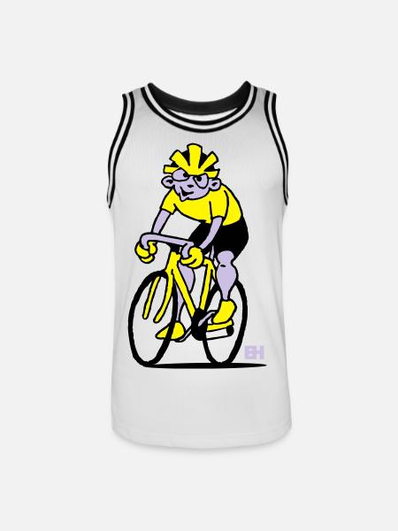 Cyclist - Cycling - Men's Basketball Jersey - white/black