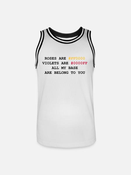 NERD HUMOR: Love letter - Men's Basketball Jersey - white/black