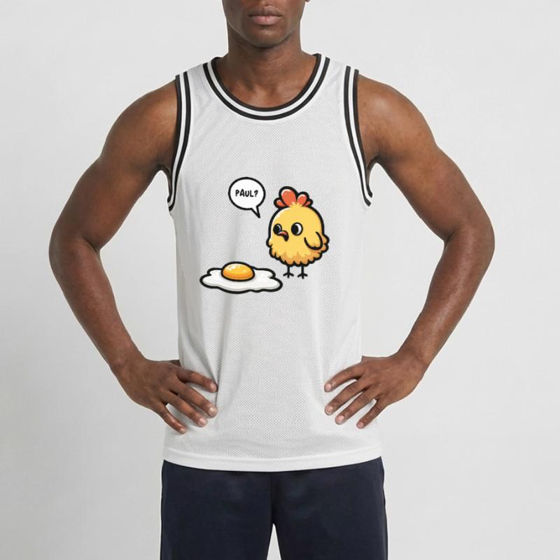 Eggs Fried Egg Easter Meme Men's Basketball Jersey