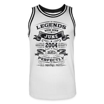 20ème anniversaire Légendaire Juin 2004 Millésime 2004 - Maillot de basket Homme - blanc/noir - Devant - AI Model Male 185 dark (185cm)