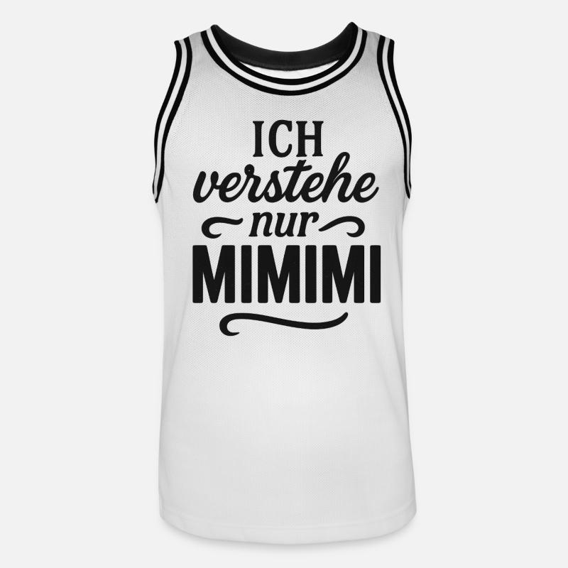 Mimimi dit bureau drôle - Maillot de basket Homme - blanc/noir