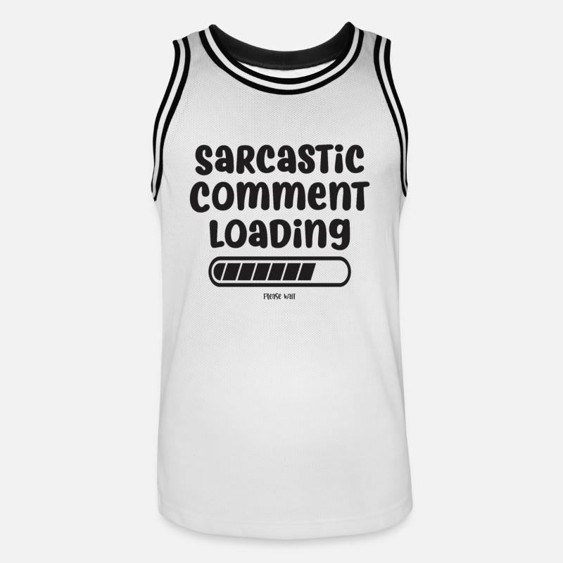 Sarcastic comment loading - please wait - Männer Basketball-Trikot - Weiß/Schwarz