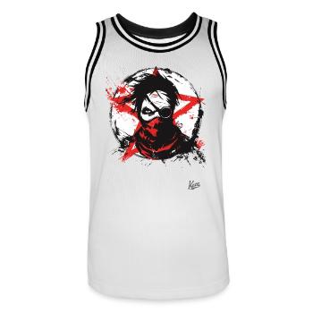Chaos, anarchy and punk - Men's Basketball Jersey - white/black - Front - AI Model Male 185 dark (185cm)