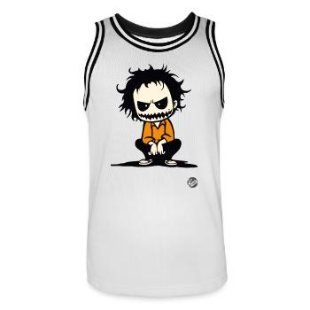 Scary Halloween Guy - Men's Basketball Jersey - white/black - Front - AI Model Male 185 dark (185cm)