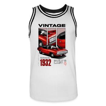 I'm Not Old I'm Vintage Classic Car Born In 1932 - Men's Basketball Jersey - white/black - Front - AI Model Male 185 dark (185cm)
