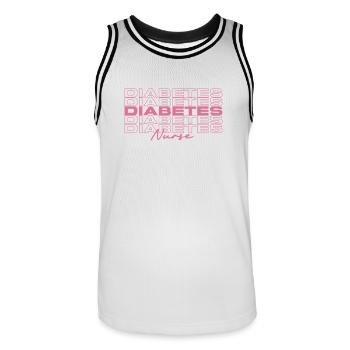 Diabetes Krankenschwester Medizinische Krankenschwestern Stilvoll - Männer Basketball-Trikot - Weiß/Schwarz - Vorne - AI Model Male 185 dark (185cm)