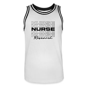 Forschung Krankenschwester Medizinische Krankenschwestern Stilvoll - Männer Basketball-Trikot - Weiß/Schwarz - Vorne - AI Model Male 185 dark (185cm)
