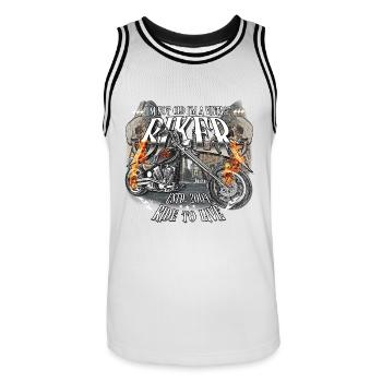 2004 Vintage Birthday Biker Motorcycle - Men's Basketball Jersey - white/black - Front - AI Model Male 185 dark (185cm)