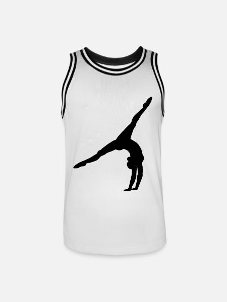 Wheelstroke Handstand Ballerina Design Gift - Men's Basketball Jersey - white/black