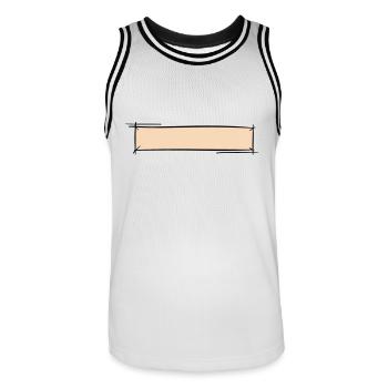 Dekorativer Rahmen. Banner / Namensschild Vorlage. - Männer Basketball-Trikot - Weiß/Schwarz - Vorne - AI Model Male 185 dark (185cm)