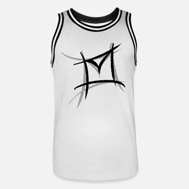 E-mail, icône d’enveloppe. Philatéliste - Maillot de basket Homme - blanc/noir