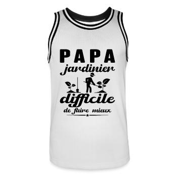 Dad Gardener Gift Hard To Do Better - Men's Basketball Jersey - white/black - Front - AI Model Male 185 dark (185cm)