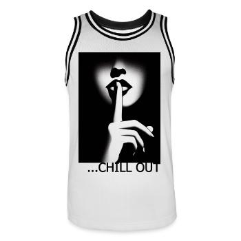 Se détendre - Maillot de basket Homme - blanc/noir - Devant - AI Model Male 185 dark (185cm)
