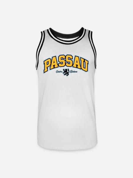 Passau - Männer Basketball-Trikot - Weiß/Schwarz