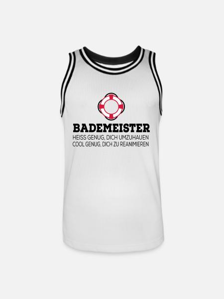 Lifeguard - Men's Basketball Jersey - white/black