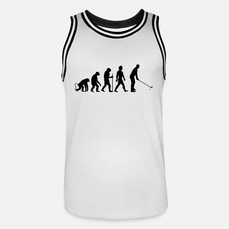 evolution golf - Männer Basketball-Trikot - Weiß/Schwarz