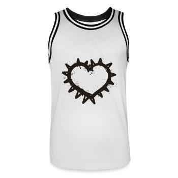 Coeur Trésor Personne préférée Je t’aime - Maillot de basket Homme - blanc/noir - Devant - AI Model Male 185 dark (185cm)
