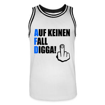 Certainement pas digga - Maillot de basket Homme - blanc/noir - Devant - AI Model Male 185 dark (185cm)