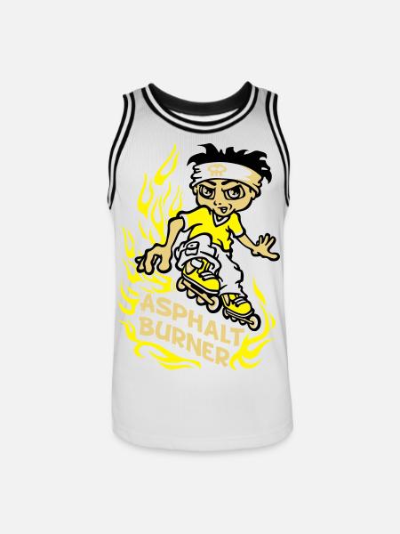 Asphalt burner flex - Men's Basketball Jersey - white/black