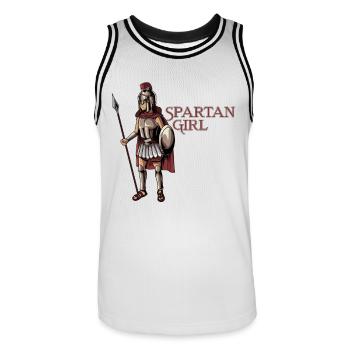 Sparta Warrior - Spartan - Maillot de basket Homme - blanc/noir - Devant - AI Model Male 185 dark (185cm)