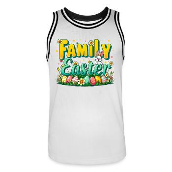 Family Easter - Ostern - Men's Basketball Jersey - white/black - Front - AI Model Male 185 dark (185cm)