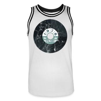 Millésime 1976 - Maillot de basket Homme - blanc/noir - Devant - AI Model Male 185 dark (185cm)