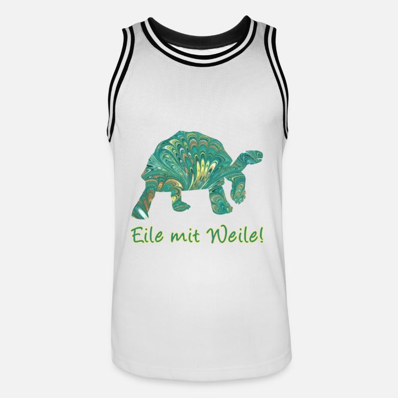 Tortue E 71 - Maillot de basket Homme - blanc/noir