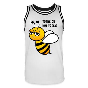 Bee Confused Drôle Graphique - Maillot de basket Homme - blanc/noir - Devant - AI Model Male 185 dark (185cm)