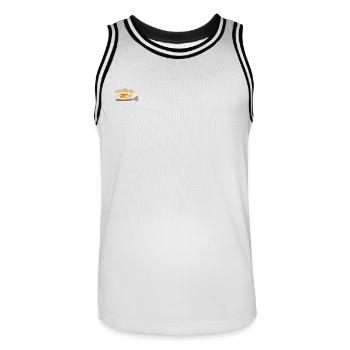 Verzaubertes Karussell Unisex Illustration - Männer Basketball-Trikot - Weiß/Schwarz - Vorne - AI Model Male 185 dark (185cm)