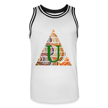 Triangle E 56 U - Maillot de basket Homme - blanc/noir - Devant - AI Model Male 185 dark (185cm)