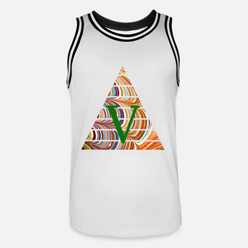 Triangle E 56 V - Maillot de basket Homme - blanc/noir