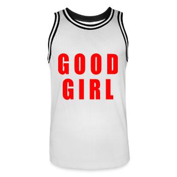 Good girl - Männer Basketball-Trikot - Weiß/Schwarz - Vorne - AI Model Male 185 dark (185cm)