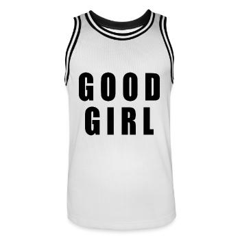 Good girl - Maillot de basket Homme - blanc/noir - Devant - AI Model Male 185 dark (185cm)