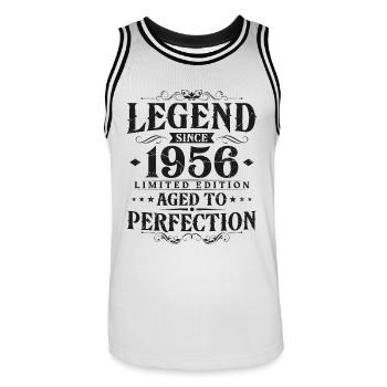 Légende depuis 1956 Vintage Born Birthday - Maillot de basket Homme - blanc/noir - Devant - AI Model Male 185 dark (185cm)