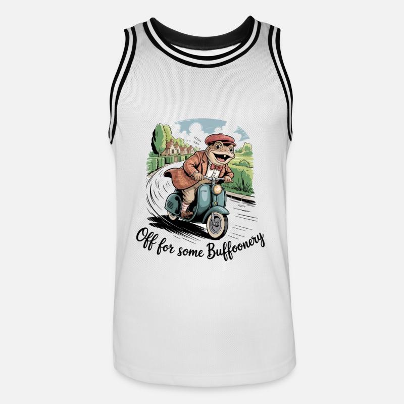 Crapaud parti pour un mème de bouffonnerie - Maillot de basket Homme - blanc/noir